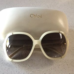 White frame sunglasses
